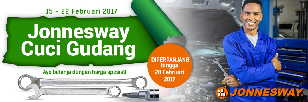 Jonnesway Cuci Gudang. Periode 15 - 28 Februari 2017