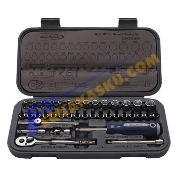 BluePoint 38 Pcs - Automotive Kunci Sok 1/4" Set 