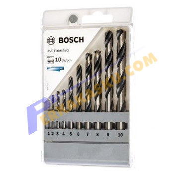 Bosch HSS PointTeQ 10 Pcs, 1 - 10  Mata Bor Besi Set