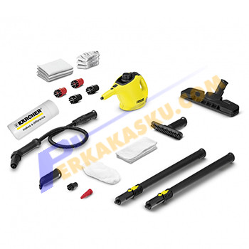 Karcher SC1 Premium 2in1  Steam Cleaner dan Mop / Pel Combo 10 Pcs Universal Assesorie