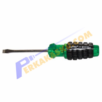 Lippro 6mm x 12" Obeng CRV Gagang Karet Min(-)