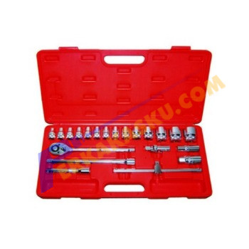 Lippro 22 Pcs - 12 PT - Box Plastik Kunci Sok 1/2" Set