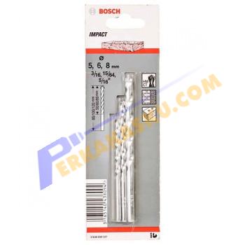 Jual Bosch Cyl 1 3 Pcs 5 6 8mm Mata Bor Beton Tembok Set