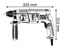 Bosch Mesin Bor Rotary Hammer + Demolition GBH2-20DRE 061125A4K0 / GBH220DRE gambar 2