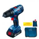 Compatible - Bosch GSR 180-Li Profesional<br>Mesin Bor Obeng Baterai + Aksesoris 23 Pcs