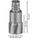 Bosch Mata Bor Annular Cutter TCT Pro Metal - 35 X 35 x 75 mm 2608577493 / X35 gambar 3