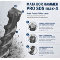 Bosch Mata Bor SDS-Max M4 - 30.0 x 400/520 mm 2608706799 / M 4 gambar 2