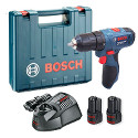 Bosch Mesin Bor Obeng Baterai GSR 1080-2-Li - 2 Baterai 06019E20L0 / GSR1080 gambar 1