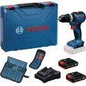 Bosch Mesin Bor Obeng Tembok Baterai + Aksesoris 23 Pcs GSB 18V-52Li 06019S01KF / GSB18V gambar 1