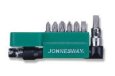 Jonnesway Obeng 1/4" Dr. Bit Set 8pcs - S08H208S / S 08 H 208 S gambar 2