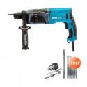 Mesin Bor Rotary Hammer + Demolition Makita 24mm, SDS Plus, 780 Watt, 0 - 1100 rpm, Variable Speed, Reversible, Demolition