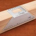 Shinwa Aluminium Layout Miter Gauge / Siku Jepang 62114 - 200x63x73mm 62114 / 200 X 63 X 73 MM gambar 2