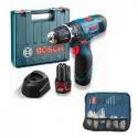 Bosch GSB 120-Li - 1 Baterai<br>Mesin Bor Obeng Tembok Baterai + Aksesoris 100pcs