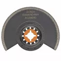 Mata Multi Oskilasi Setengah Lingkaran Bosch Bosch ACZ85RD Diamond-RIFF, mata oskilasi setengah lingkaran 85mm dari Swiss, ideal untuk memotong nat, keramik keras, dan membuat alur pada beton berpori.