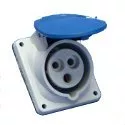 Legrand 2P+E 16A-250V Blue<br>Socket Outbow Listrik Industri P17