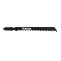 Mata Jigsaw Makita Makita T111C adalah mata jigsaw T-Shank HCS untuk memotong lurus kayu dan plywood 4-50mm dengan kedalaman hingga 65mm.