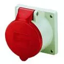 Panel Mounted Receptacle with TwinConnect Straight Mennekes Receptacle Mennekes 3P+N+E 16A untuk panel, koneksi 3 fase 400V yang aman dan andal dengan terminal pegas tanpa sekrup.