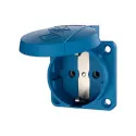 Panel Mounted Receptacle Mennekes Stopkontak panel Mennekes SCHUKO 2P+E 16A fase tunggal, ideal untuk instalasi listrik industri dan workshop yang membutuhkan koneksi aman.