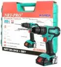 Mesin Bor Tembok Obeng Baterai 20V + Set NRT-Pro