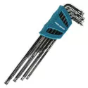 Proquip 9 Pcs, T10-T50 Tamper Lubang<br>Kunci L Torx Long
