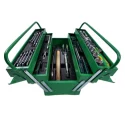 Tool Set Tekiro Set perkakas Tekiro 72 Pcs dalam kotak metal, ideal untuk berbagai pekerjaan perbaikan dan pemeliharaan di rumah atau bengkel.
